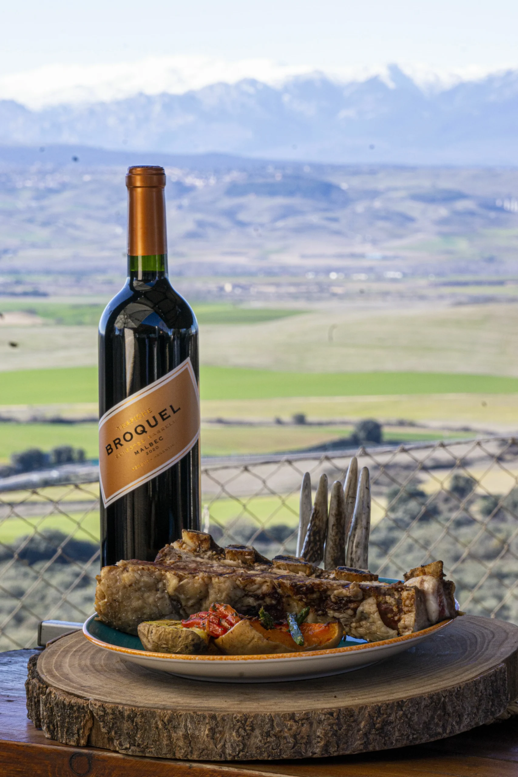 Vino argentino Broquel con uva Malbec en el Asador argentino el mirador