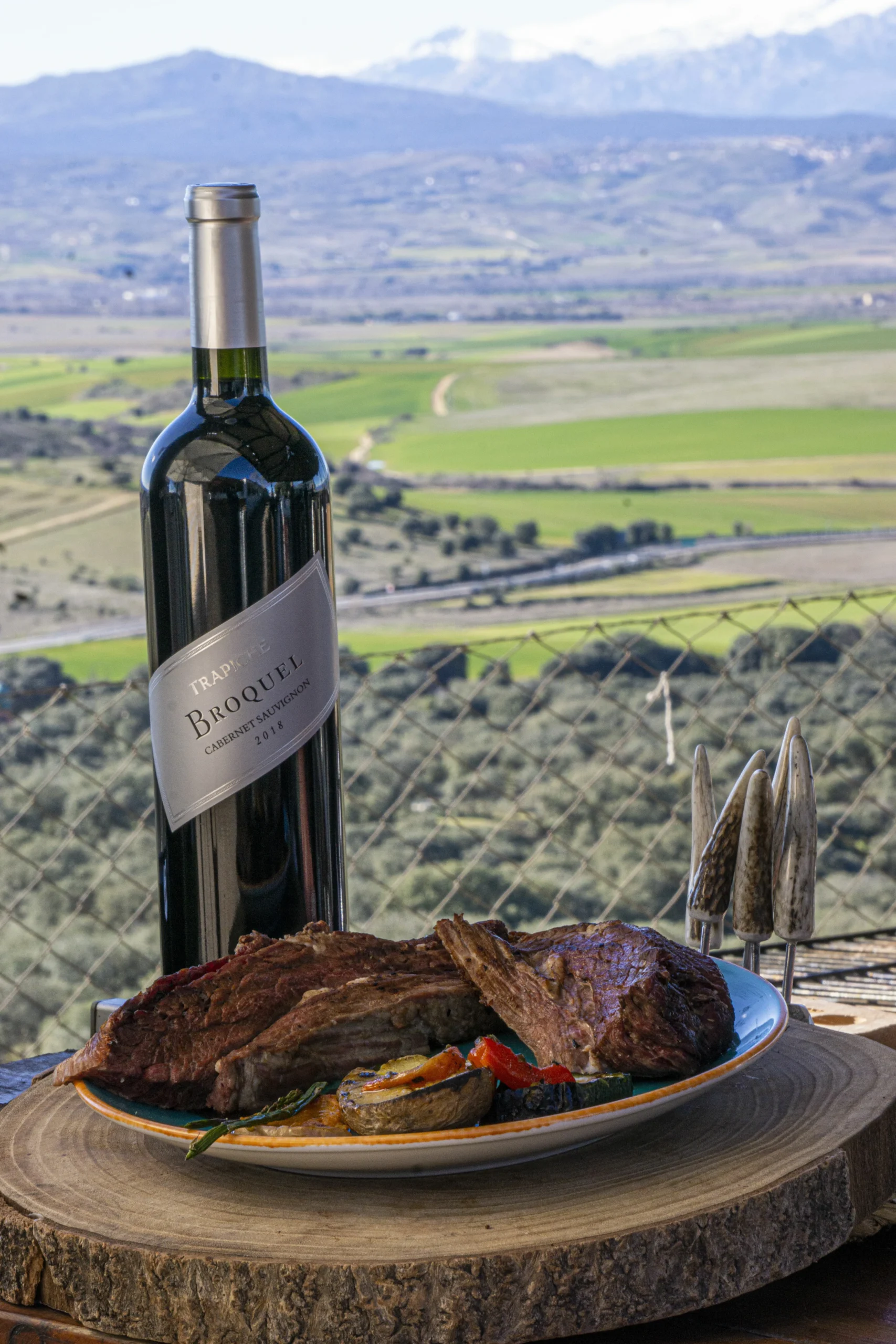 Vino argentino Broquel con uva cabernet sauvignon en el Asador argentino el mirador