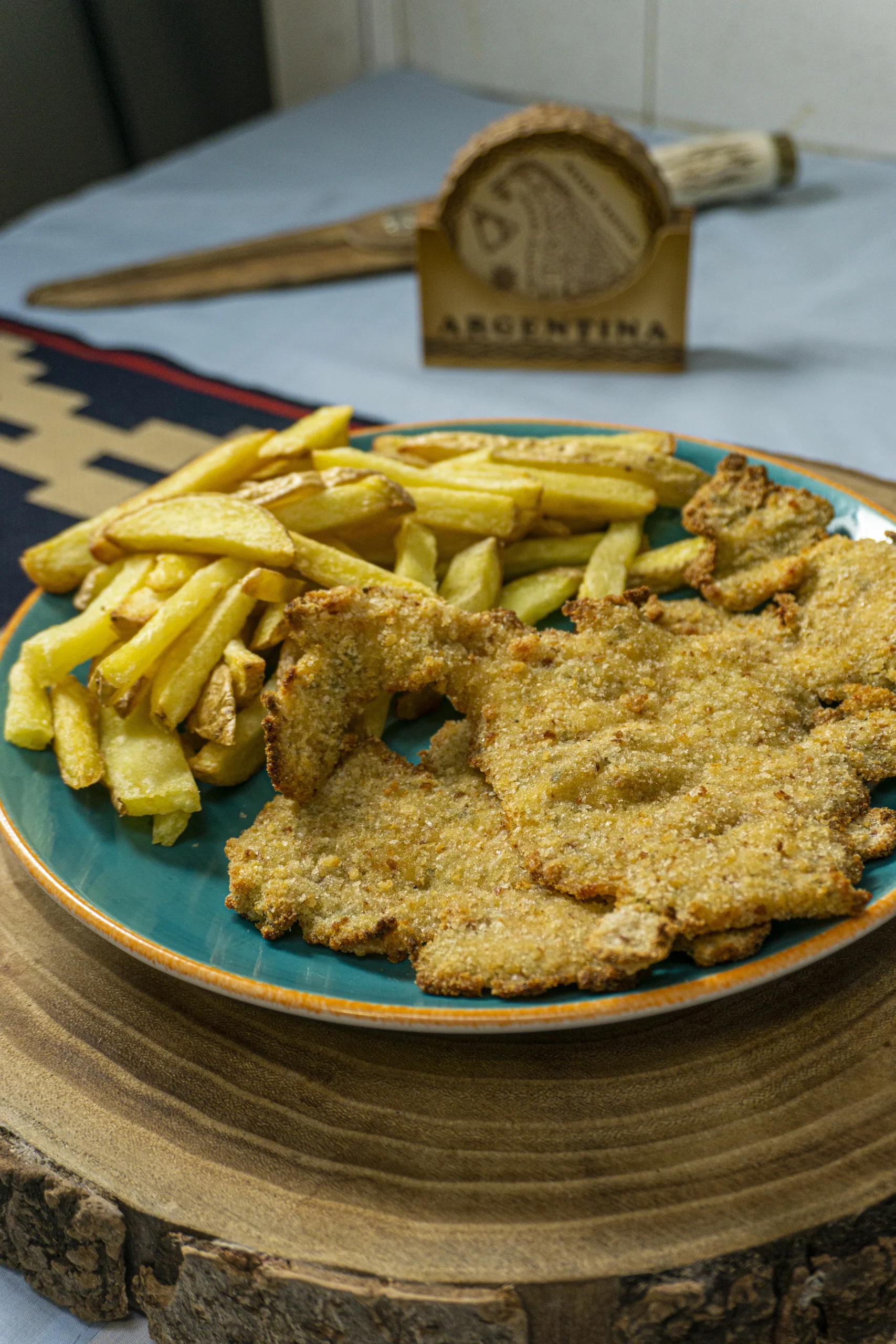 Milanesa de pollo estilo argentino de el Asador argentino el mirador