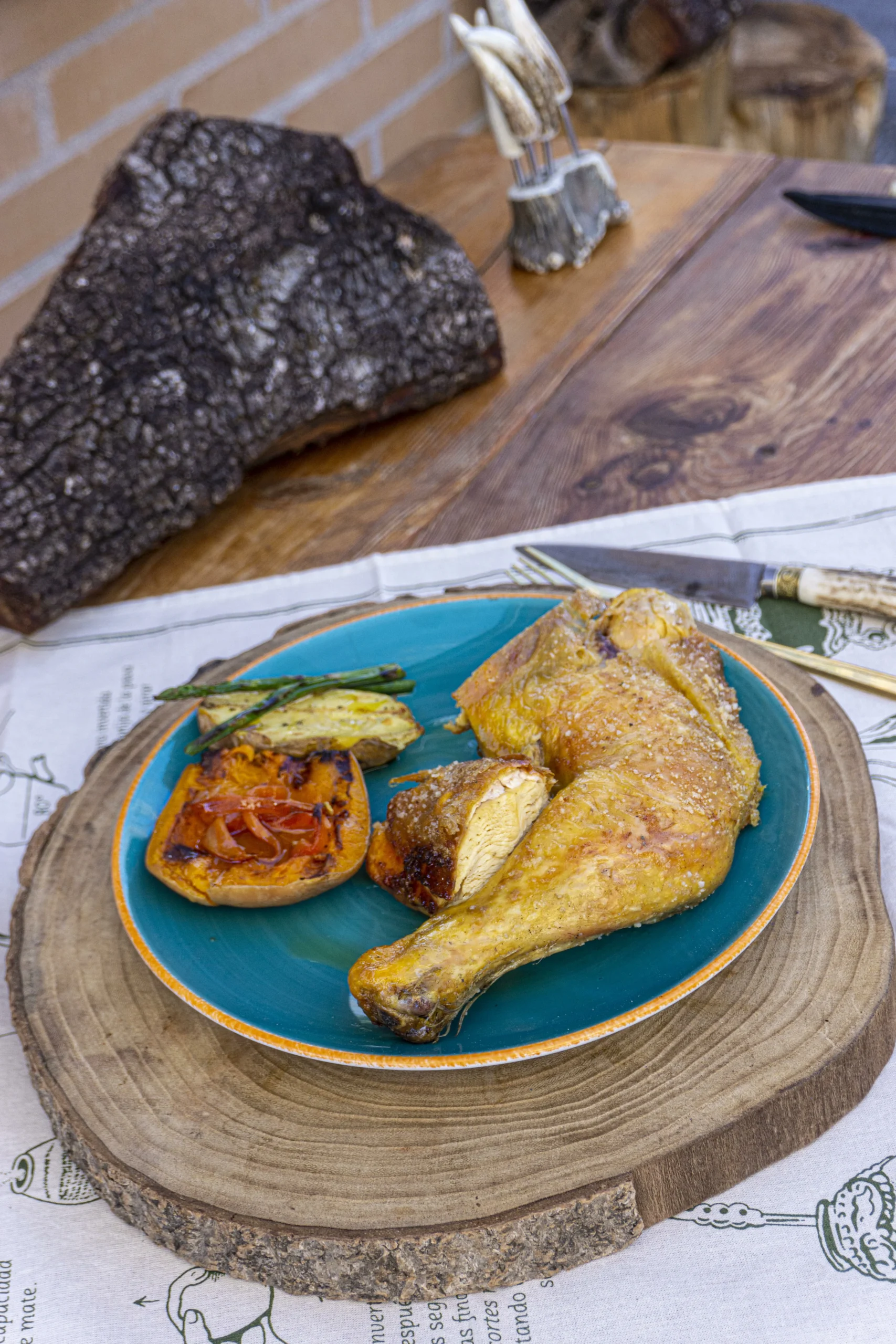 Pollo a la parrilla estilo argentino de el Asador argentino el mirador